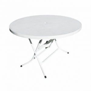 Table Round White 120 Plastic